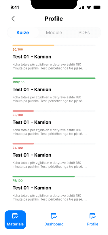 Mobile app screenshot